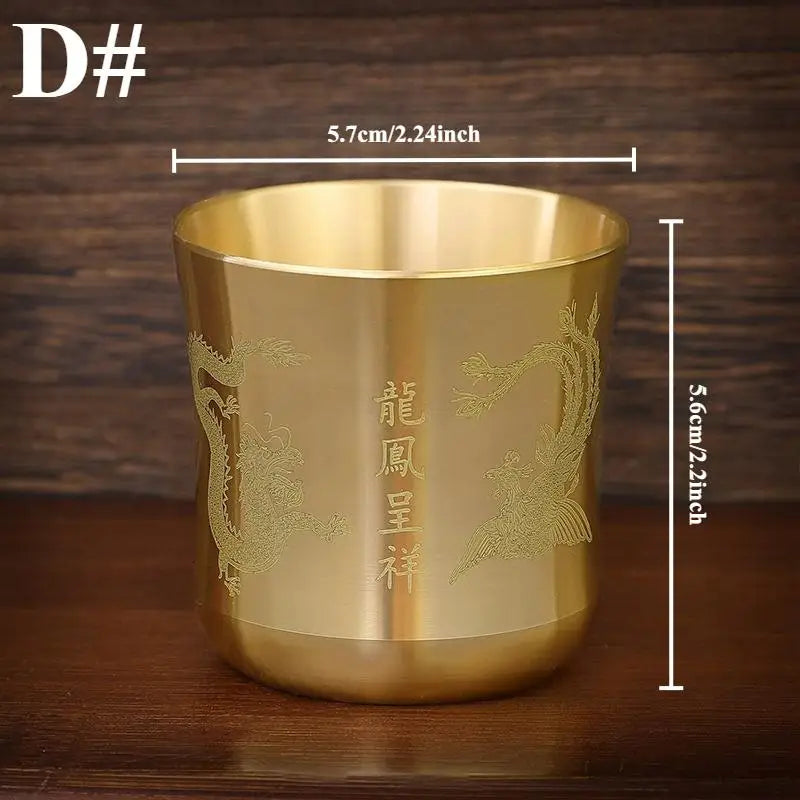 Brass Fortune Bowl – Decorative Hundred Blessings Cup | Home & Office Decorative Brass Bowl Babs D