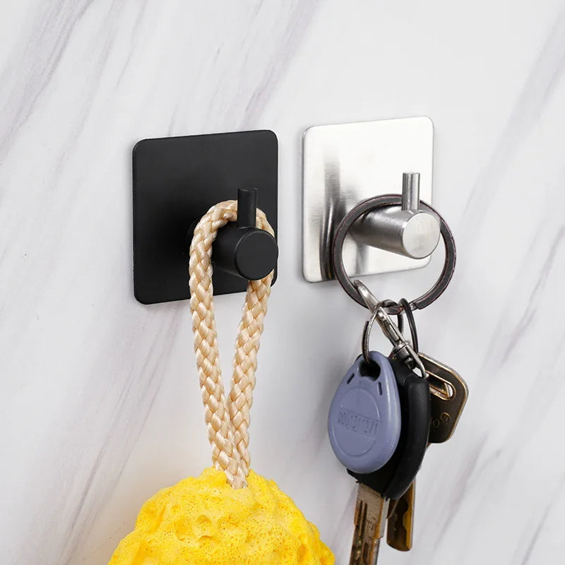 Self-Adhesive Aluminum Wall Hooks – Coat, Towel & Key Hanger Adhesive Wall Hooks Babs