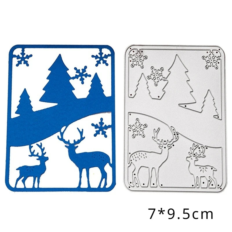 Metal Christmas Plant Cutting Dies – Pine Branch & Leaf Stencils Craft Cutting Dies Babs B
