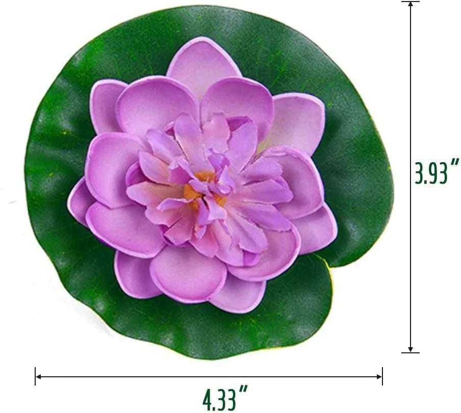 3/5Pcs Artificial Floating Foam Lotus Water Lily Pond Decor Artificial Floating Flowers Babs