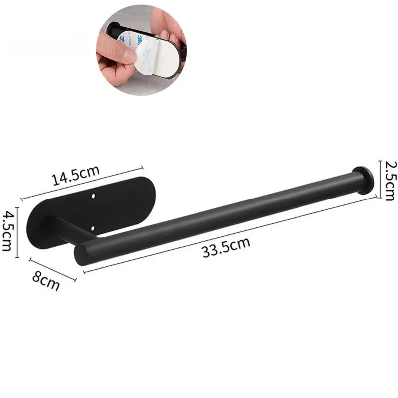Adhesive Stainless Steel Paper Towel Holder & Napkin Rack Paper Towel Holder Babs