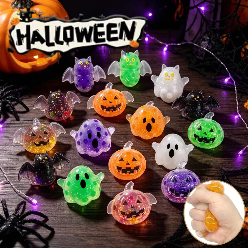 Halloween Squishy Fidget Ball – Pumpkin, Ghost & Bat Squeeze Toy Squishy Fidget Toy Babs