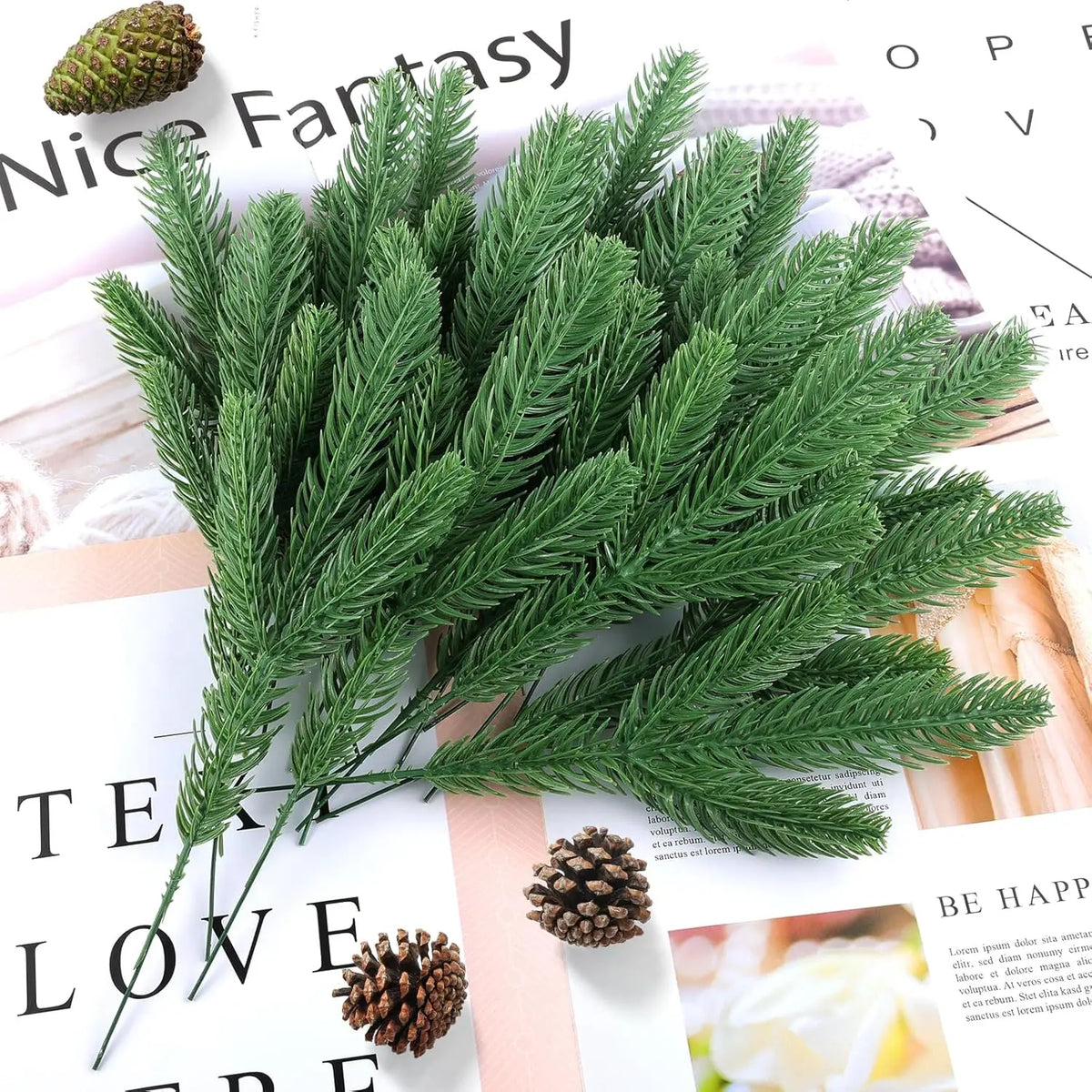 50/100pcs Artificial Holly Berry Branches | Christmas & Wedding Decor Artificial Holly Branches Babs