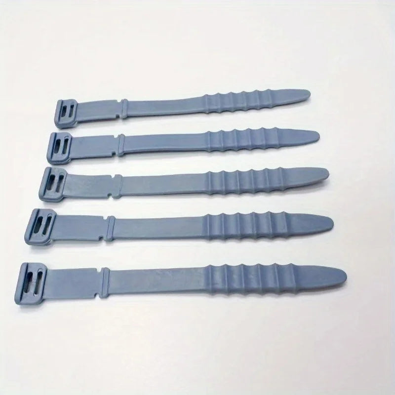 5-Pack Reusable Silicone Cable Ties – Cable Organizer Cable Management Ties Babs Gray