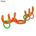 Christmas Inflatable Reindeer Antler Ring Toss Game – Xmas Fun Holiday Party Game Babs 1set