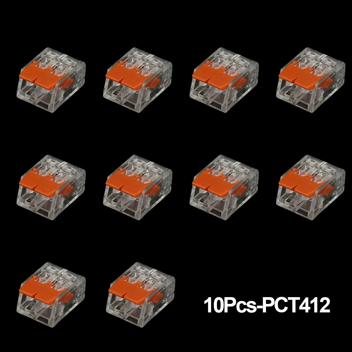 Push-In Lever Wire Connectors 2/3/4/5 Pin Quick Terminal Lever Wire Connector Babs 10Pcs-PCT412