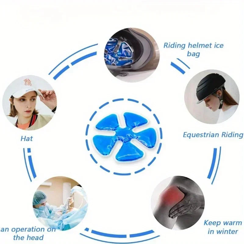 Reusable Gel Ice Cooling Pad for Helmets & Hats – PVC Cool Pack Helmet Cooling Pad Babs