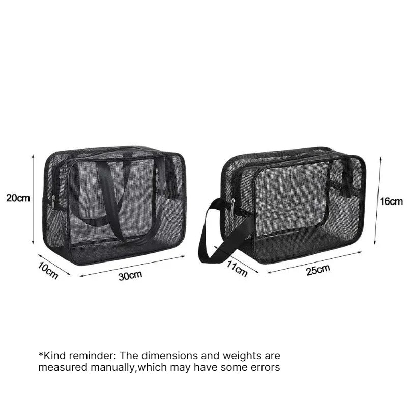 Mesh Shower Bag – Quick Dry, Big Pockets Travel Tote Mesh Shower Tote Bag Babs