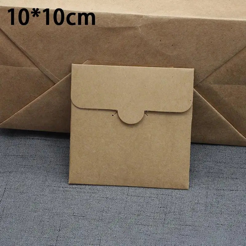 Thickened Square Kraft Paper Bags – Eco Envelopes 10pk Kraft Paper Bags Babs 10x10cm Kraft