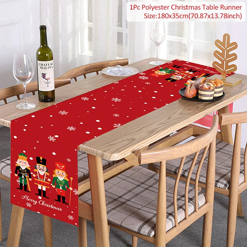 Christmas Table Runner – Festive Xmas Polyester Home Décor Christmas Table Runner Babs Style9