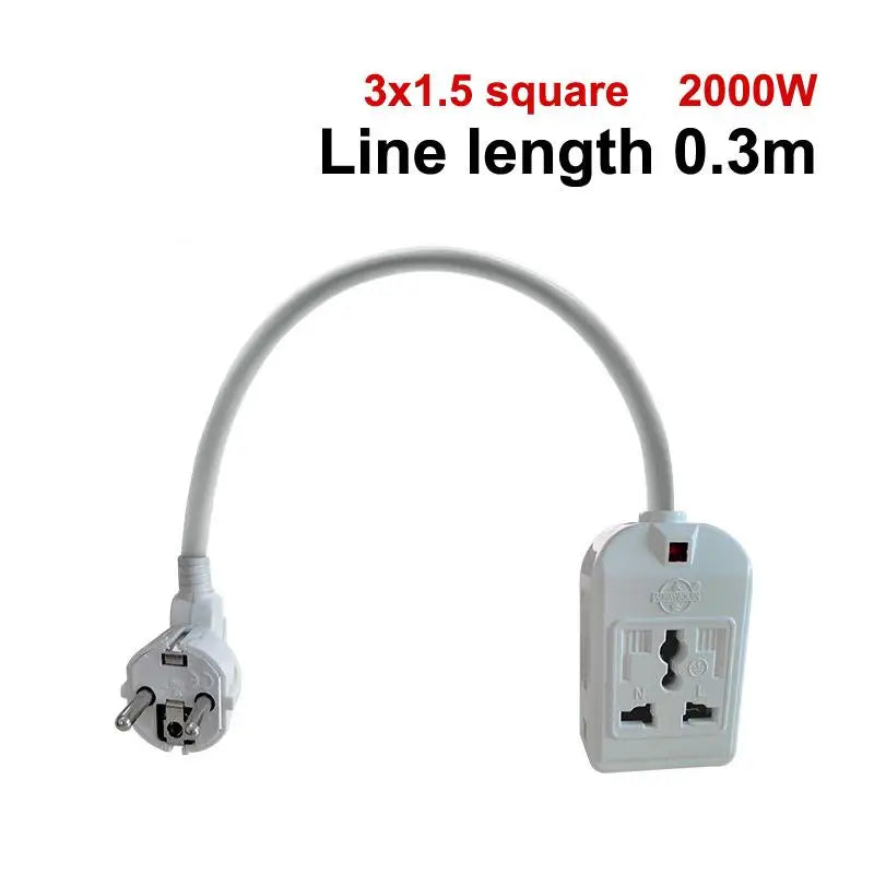 Schuko Power Strip 3-Outlet 7-Hole German Standard Socket Power Strip Socket Babs 30CM