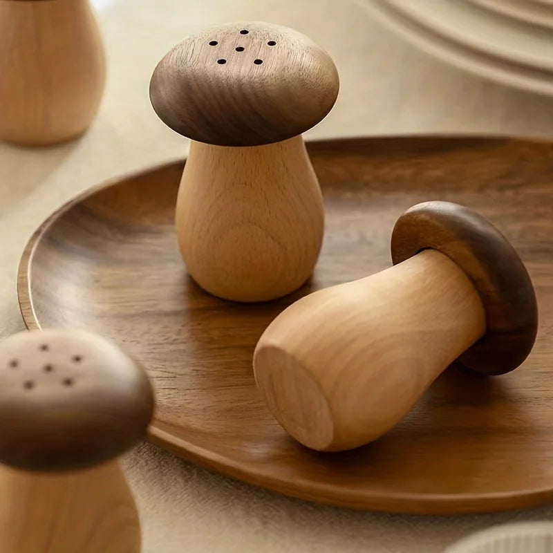 Black Walnut Mushroom Toothpick Dispenser & Holder Box Toothpick Dispenser Babs