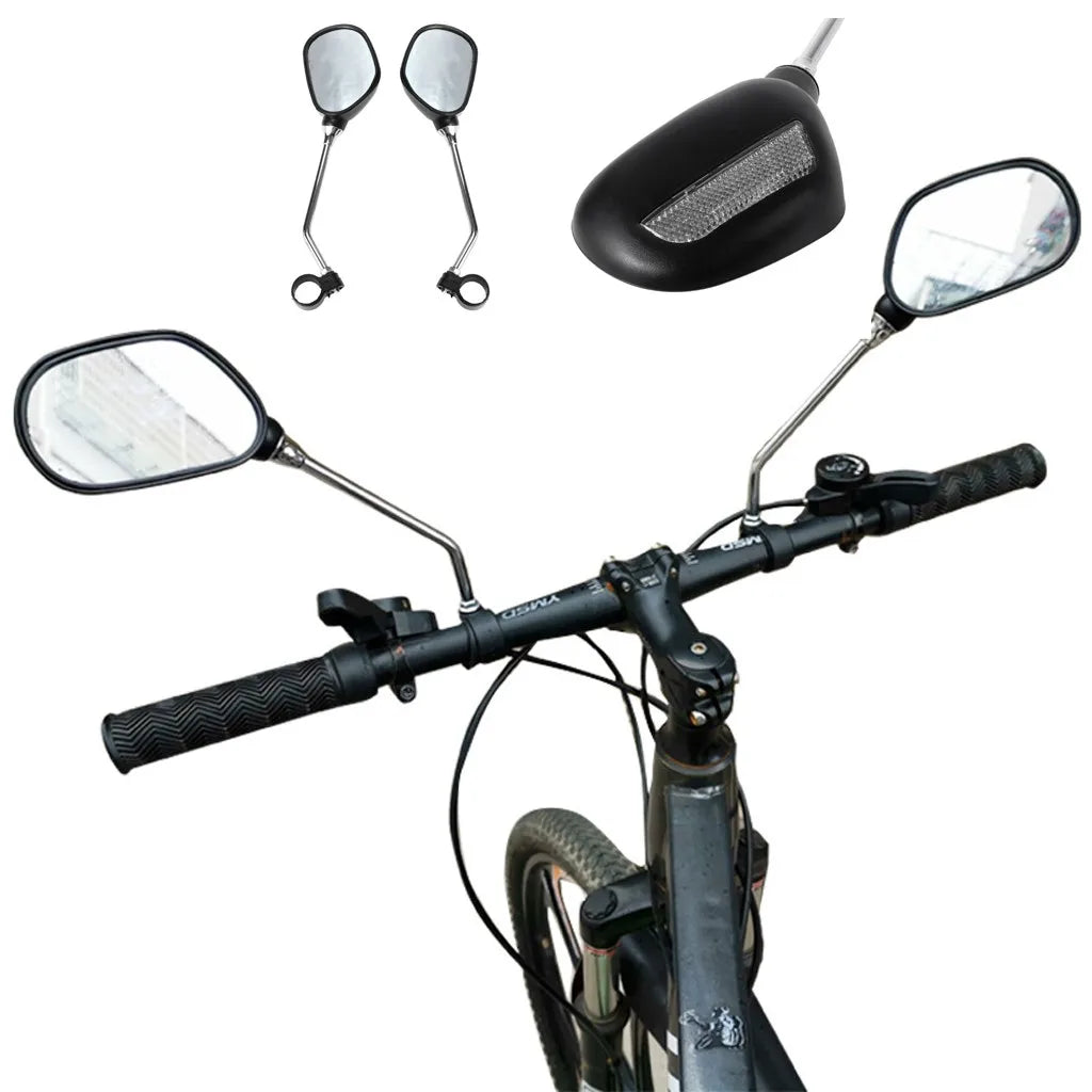 Bicycle Handlebar Rearview Mirror 2PCS – 360° Rotating Universal Fit Bicycle Handlebar Mirror Babs