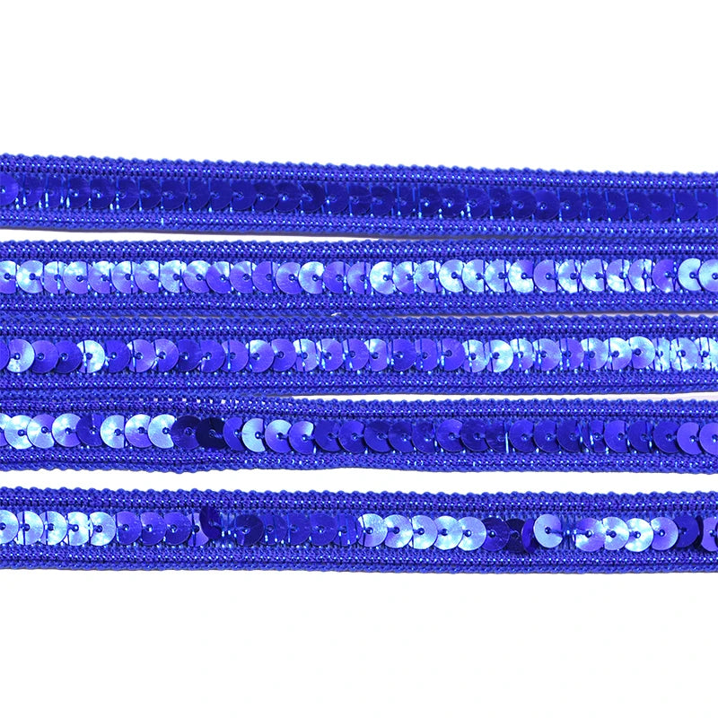 5M Sequin Ribbon Lace Trim 12mm – Bridal DIY Sewing Craft Sequin Lace Trim Babs B09 5M