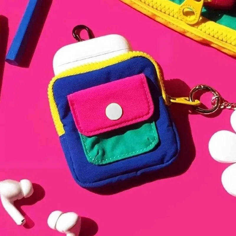 Mini Zipper Coin Purse Keychain – Cute Dopamine Color Wallet Mini Coin Purse Babs