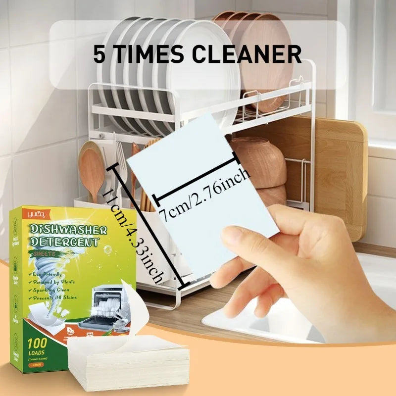 Dishwasher Cleaning Tablets 100-Pack – Brightening & Degreasing Dishwasher Cleaning Tablets Babs