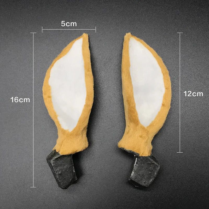 Deer Ears Antlers Headband – Christmas Cosplay Party Prop Costume Headband Babs Brown pair1