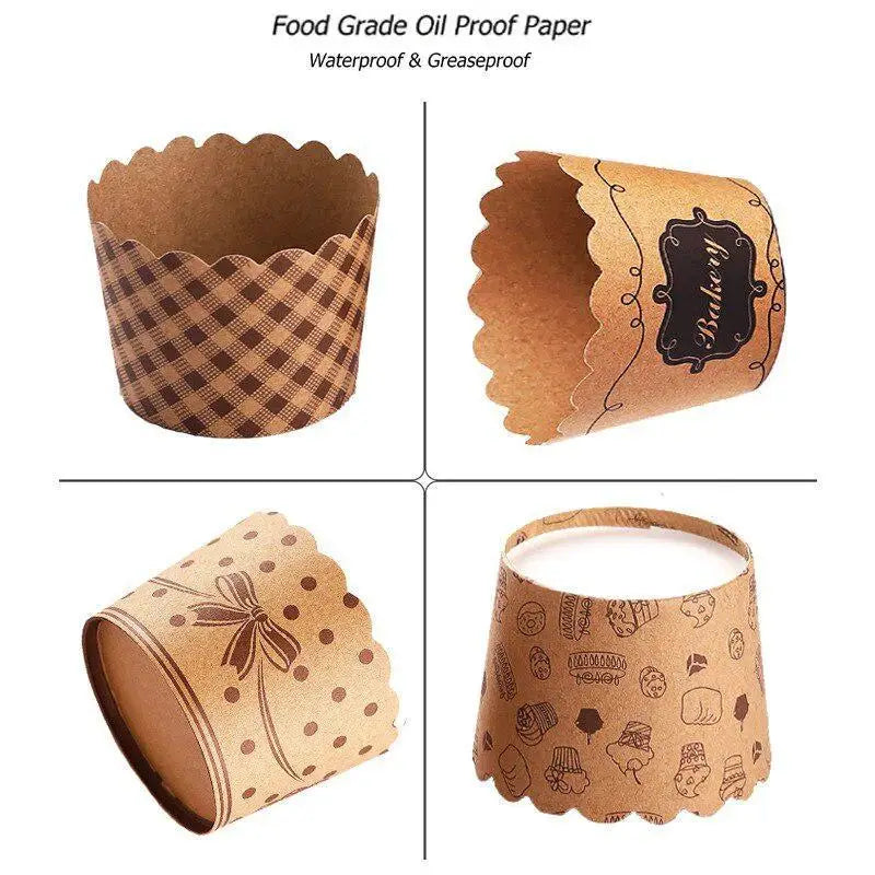 50-Pack Cupcake Liners – Paper Baking Cups for Muffins & Cakes Cupcake Baking Liners Babs
