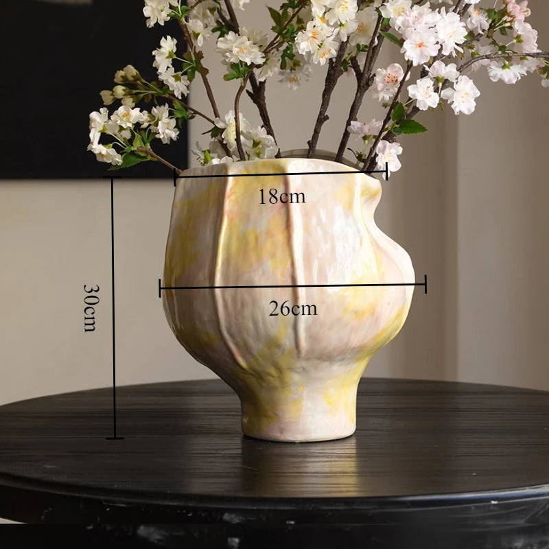 Modern Handmade Ceramic Vase – Elegant Home Décor Ornament Ceramic Decorative Vase Babs 30x26CM