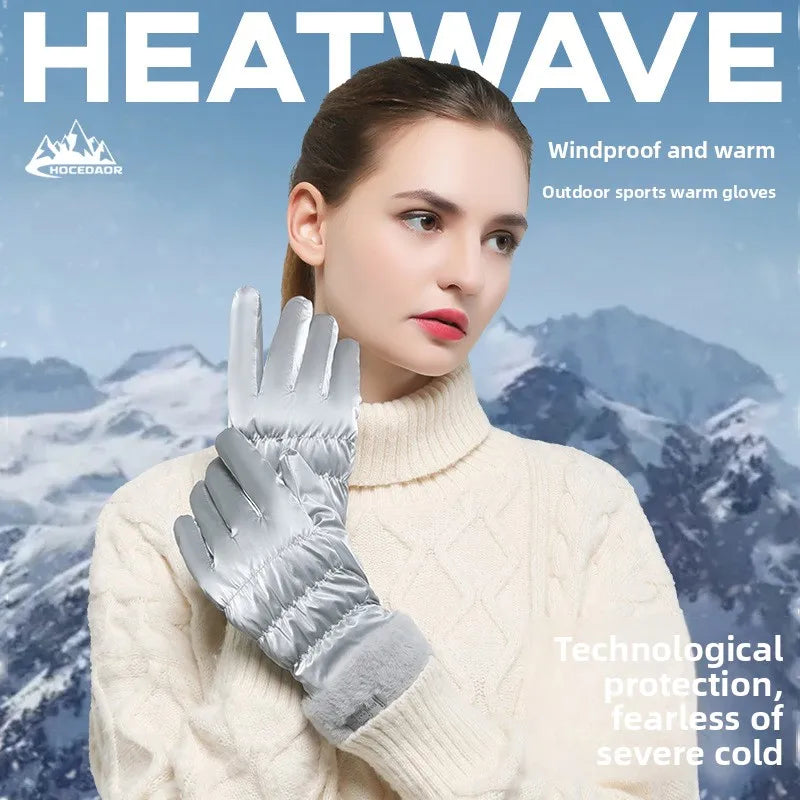 Women's Touchscreen Winter Gloves – Fleece Windproof Ski Winter Gloves Babs
