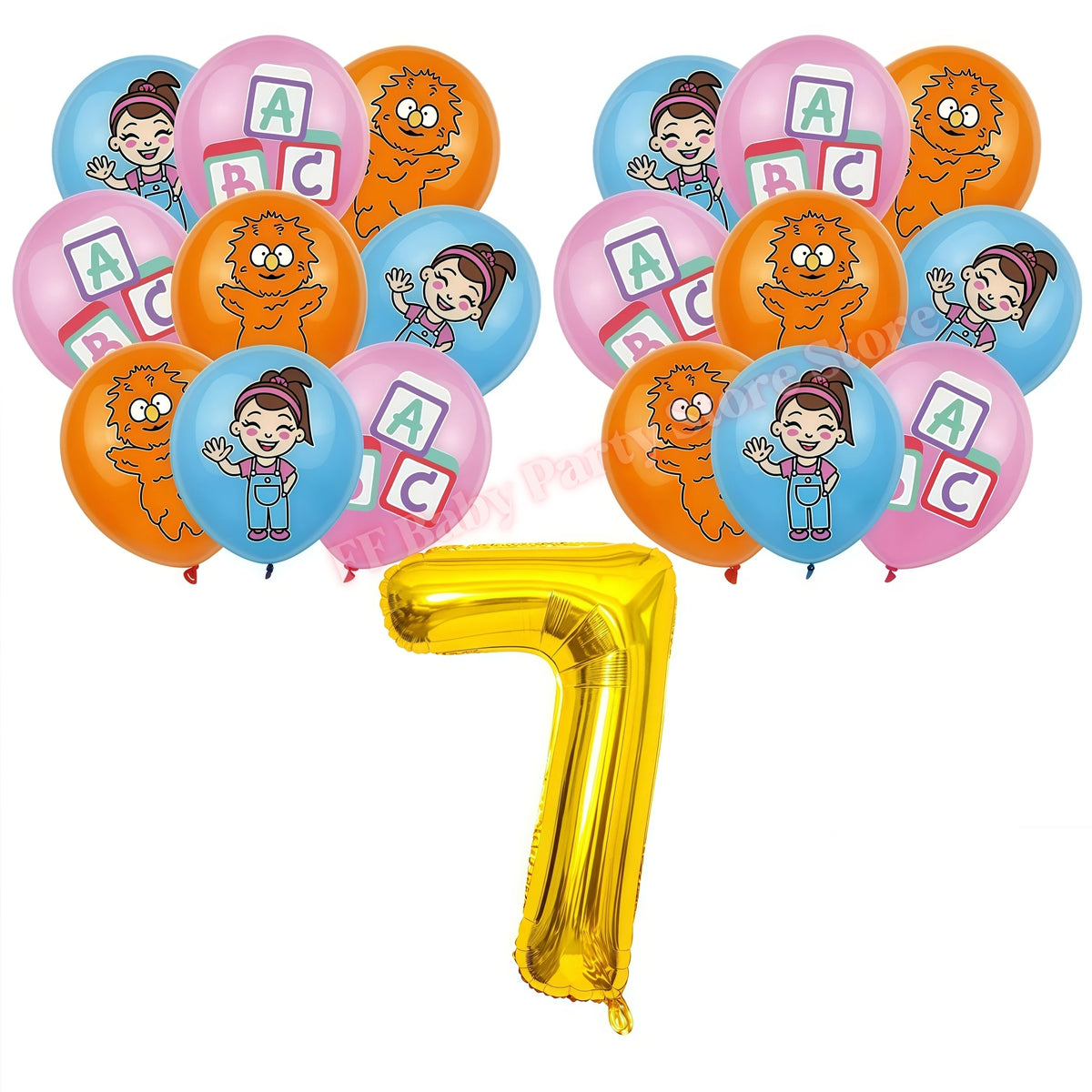 Kids Birthday Party Tableware Set – Cartoon Teacher Theme Party Tableware Set Babs 19pcs Balloons 7