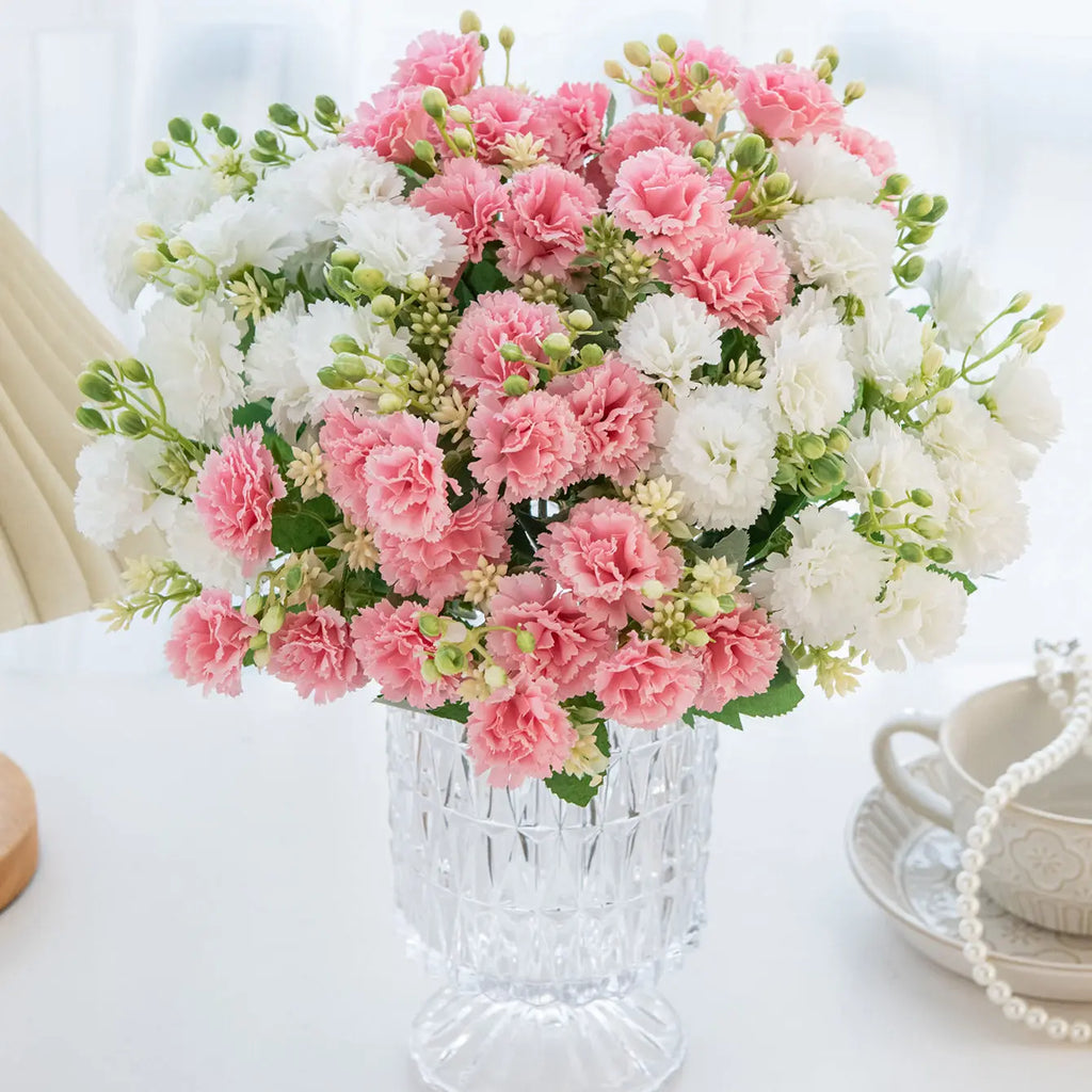 Silk Carnation Artificial Flowers – Wedding & Home Décor Bouquet Artificial Flower Bouquet Babs