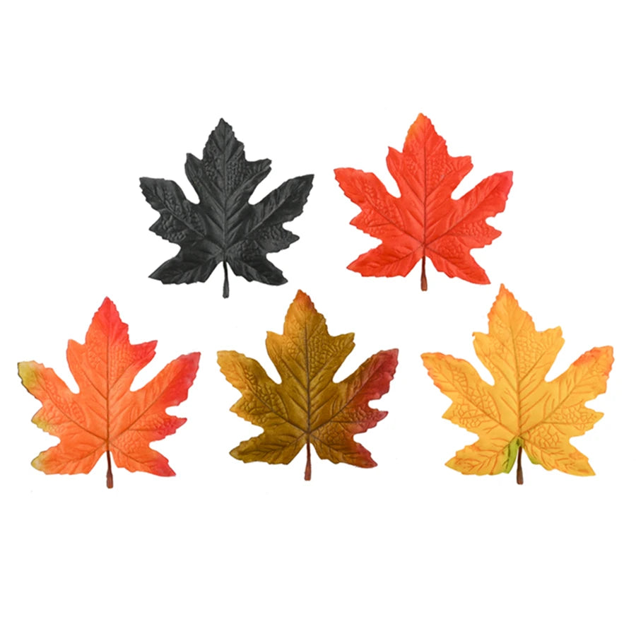 Silk Maple Leaves Artificial Fall Decor 20/40 Pcs – XIAOYINMO Artificial Decorative Leaves Babs MULTI 20 pcs