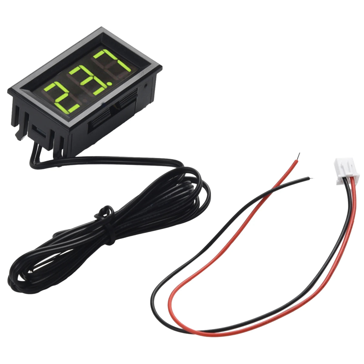 LCD Digital Thermometer DC 5-12V, 1m Probe – Aquarium & Car Digital Thermometer Gauge Babs Green