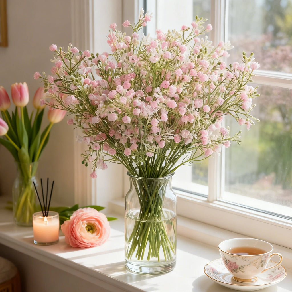 Artificial Gypsophila Bouquet | Faux Flowers for Wedding & Home Artificial Flower Bouquet Babs