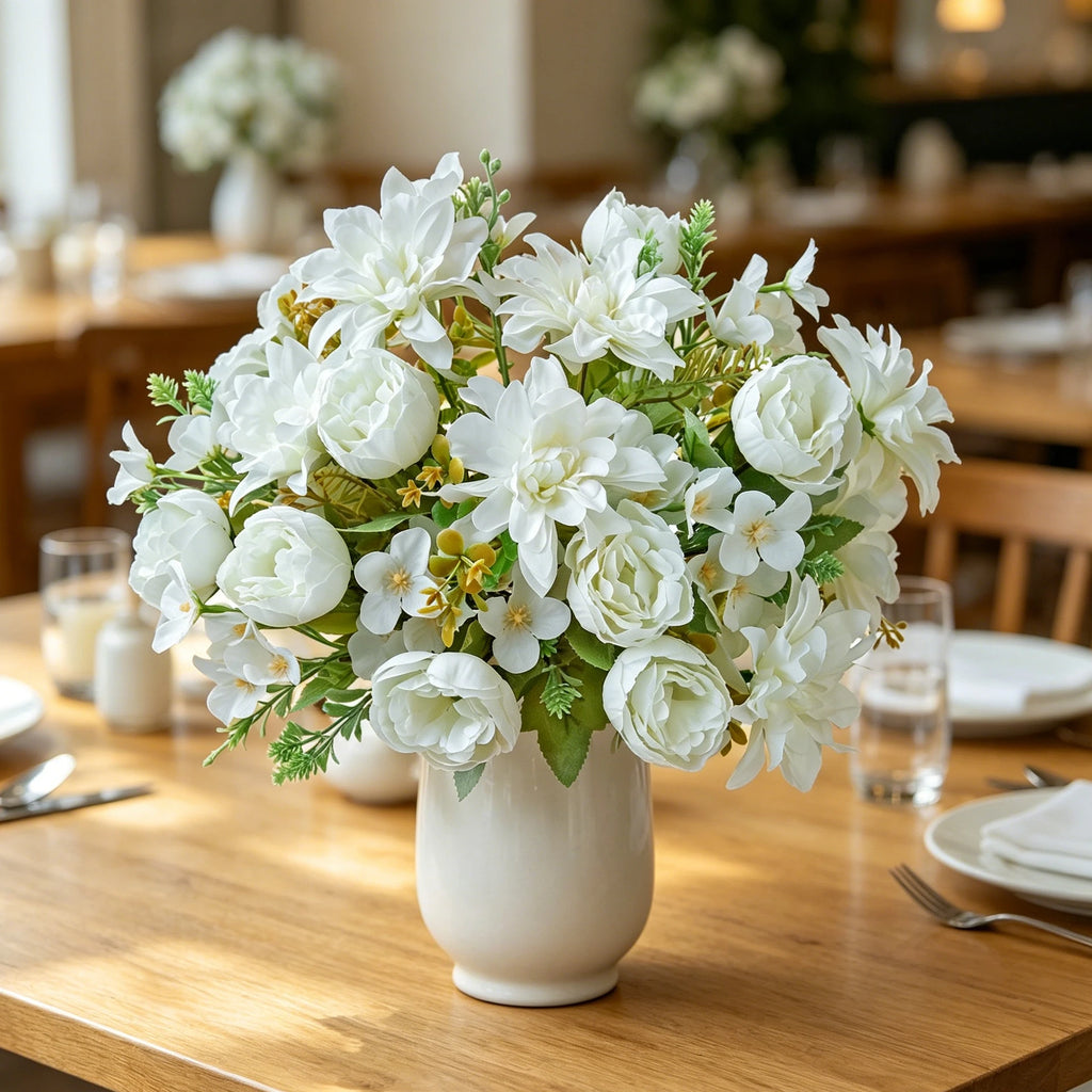 Silk Dahlia Peony Artificial Flowers – Wedding & Home Décor Artificial Flowers Babs