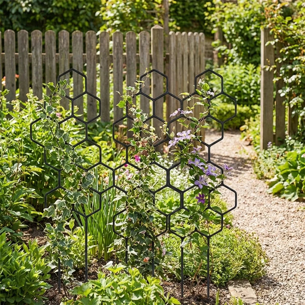 2pcs Honeycomb Grid Plant Support Climbing Frame Indoor Outdoor Plant Support Frame Babs