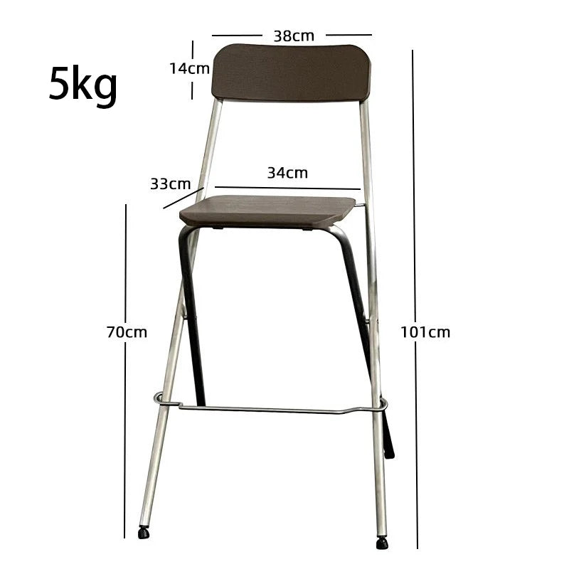 Portable Folding Stool – Modern Nordic Stainless Steel Folding Stool Babs 70cm
