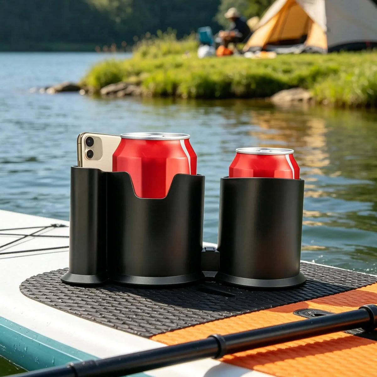 Double Cup & Phone Holder for Kayak, Paddle Board & Boat Kayak Cup Holder Babs