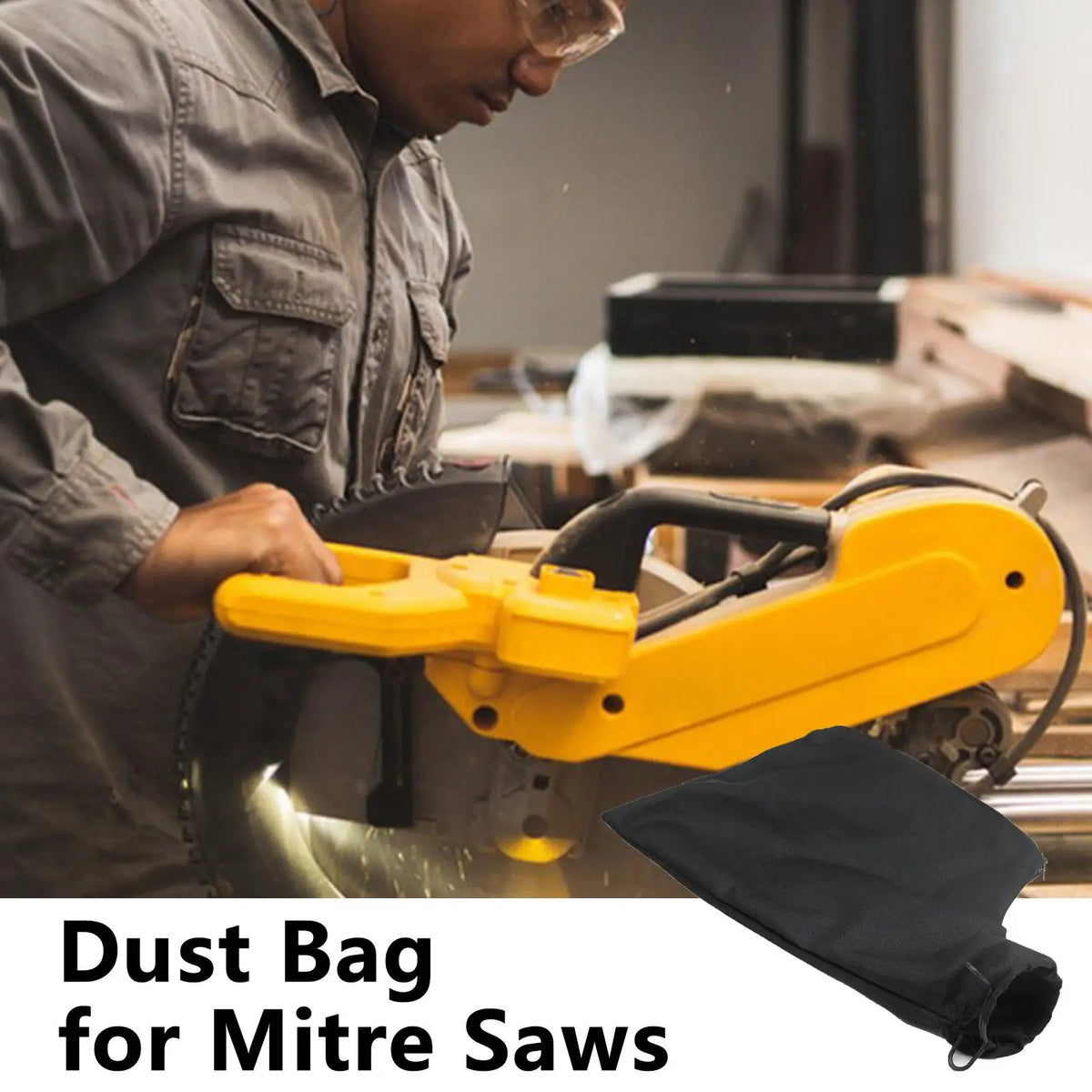 Miter Saw Dust Collection Bag with Zipper – 255 Model Dust Collection Bag Babs