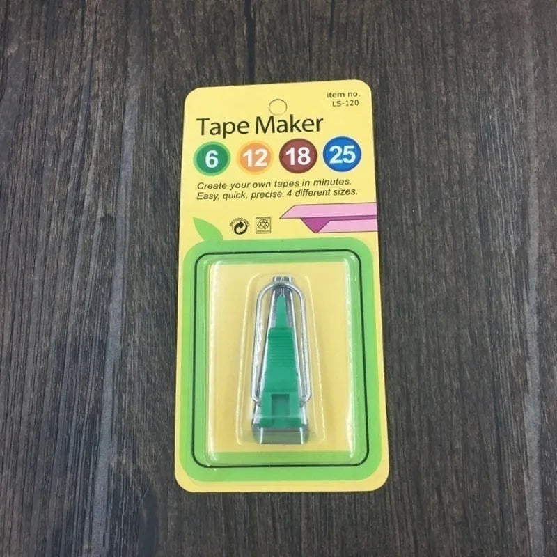 Fabric Bias Tape Maker Set – 4 Sizes 6mm 12mm 18mm 25mm Bias Tape Maker Babs green 6 mm