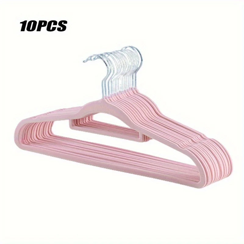 Premium Velvet Hangers 360° Hook, Non-Slip Space Saving Tie Bar Velvet Clothes Hangers Babs Pink