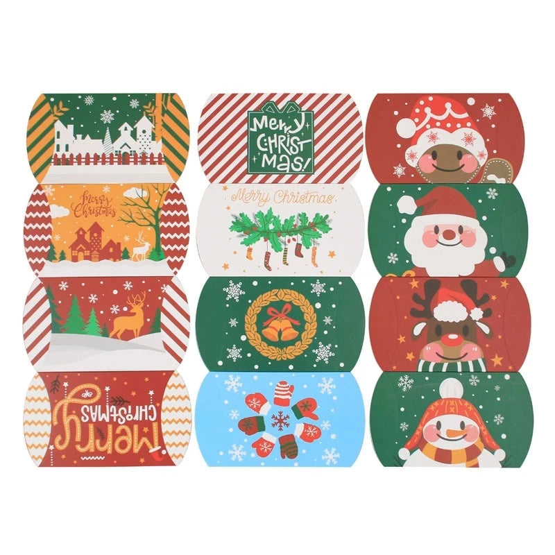 Christmas Pillow Candy Gift Boxes | Kraft Paper, 12 or 24 Pack Holiday Gift Boxes Babs