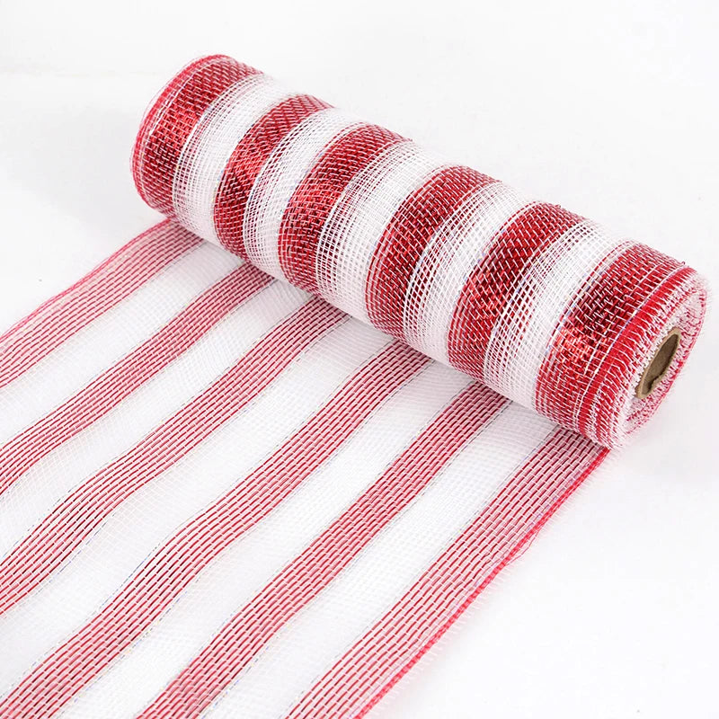 10 Yards Christmas Mesh Ribbon – DIY Wreaths & Xmas Decor Craft Mesh Ribbon Babs