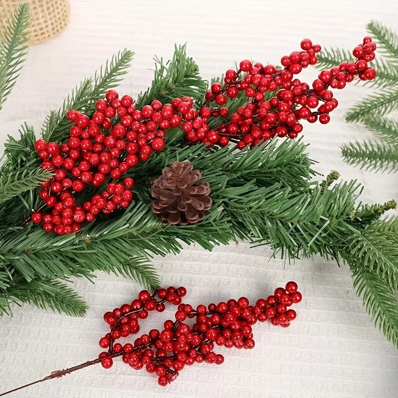 Bright Red Artificial Christmas Berry Picks – DIY Holiday Décor Christmas Berry Picks Babs