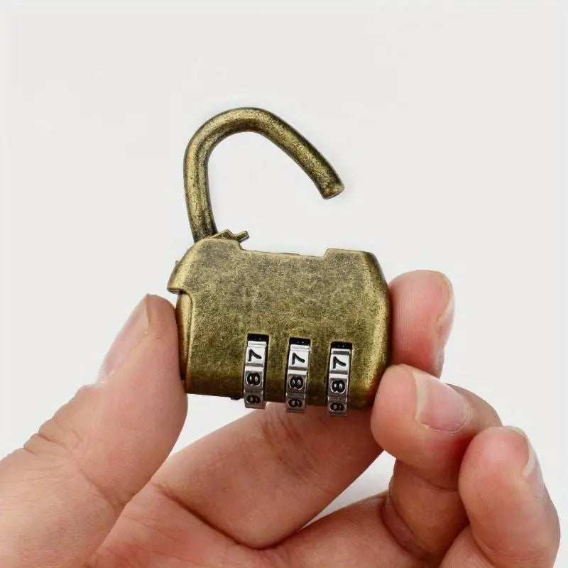 Retro 3-Digit Combination Padlock – Vintage Antique Style Combination Padlock Babs
