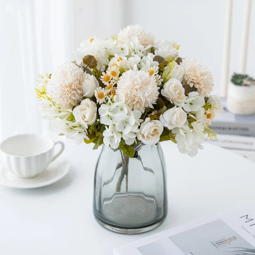 7-Fork Chamomile Artificial Flowers – Wedding & Home Décor Bouquet Artificial Flower Bouquet Babs