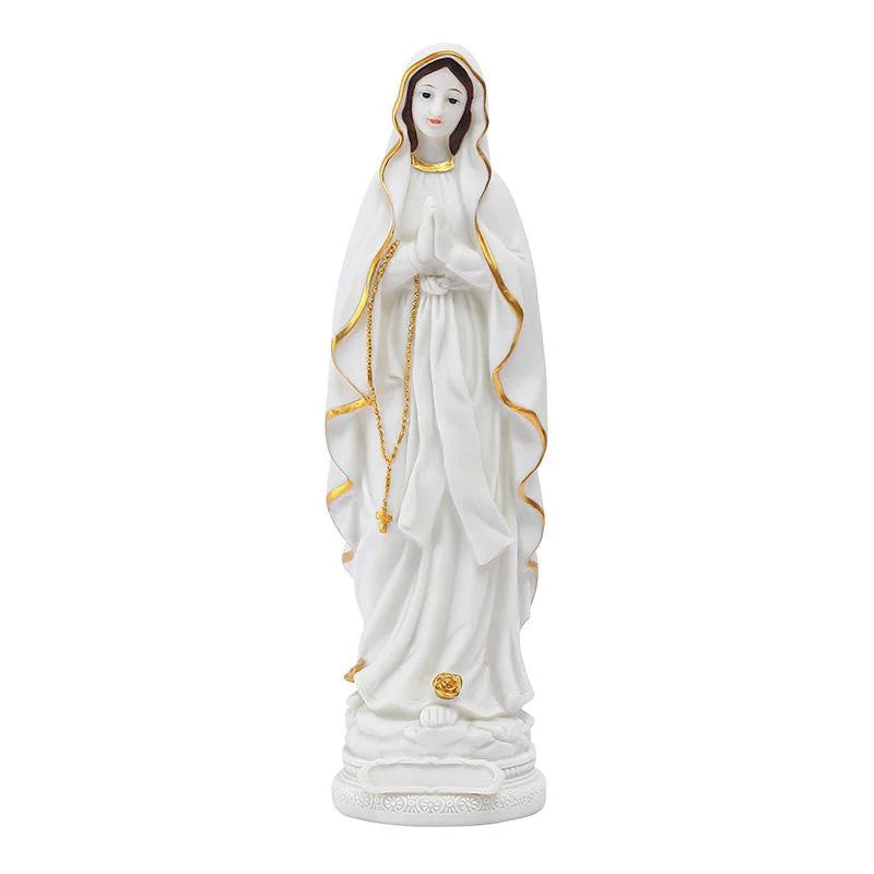 30cm Luminous Virgin Mary Statue | Resin Religious Ornament Religious Statue Babs white