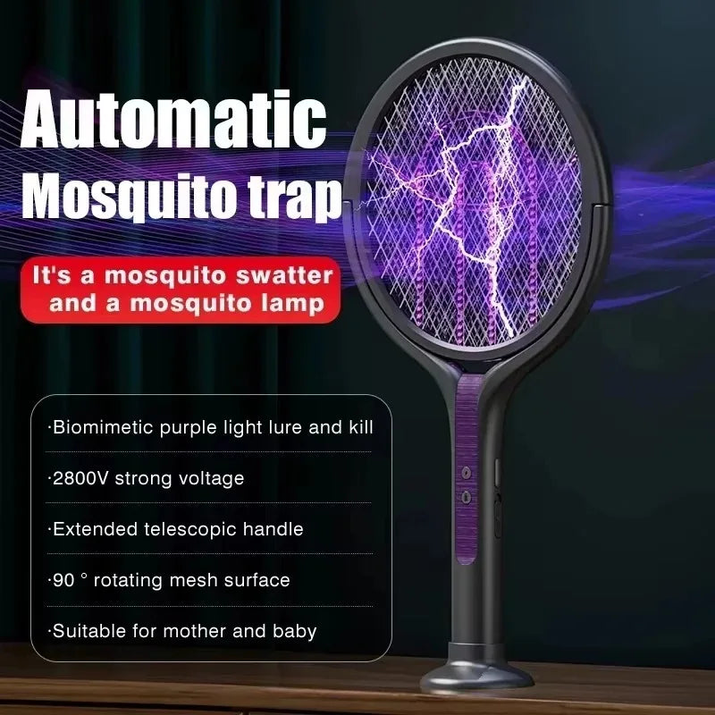 2-in-1 Electric Mosquito Swatter with Lamp | USB Rechargeable Electric Mosquito Swatter Babs