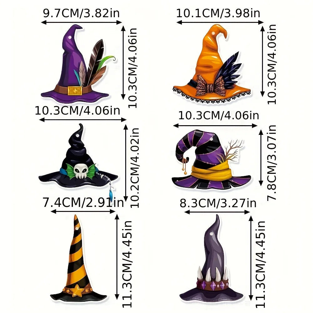 32 Halloween Witch Hat Paper Decorations for Classroom & Party Halloween Paper Decorations Babs
