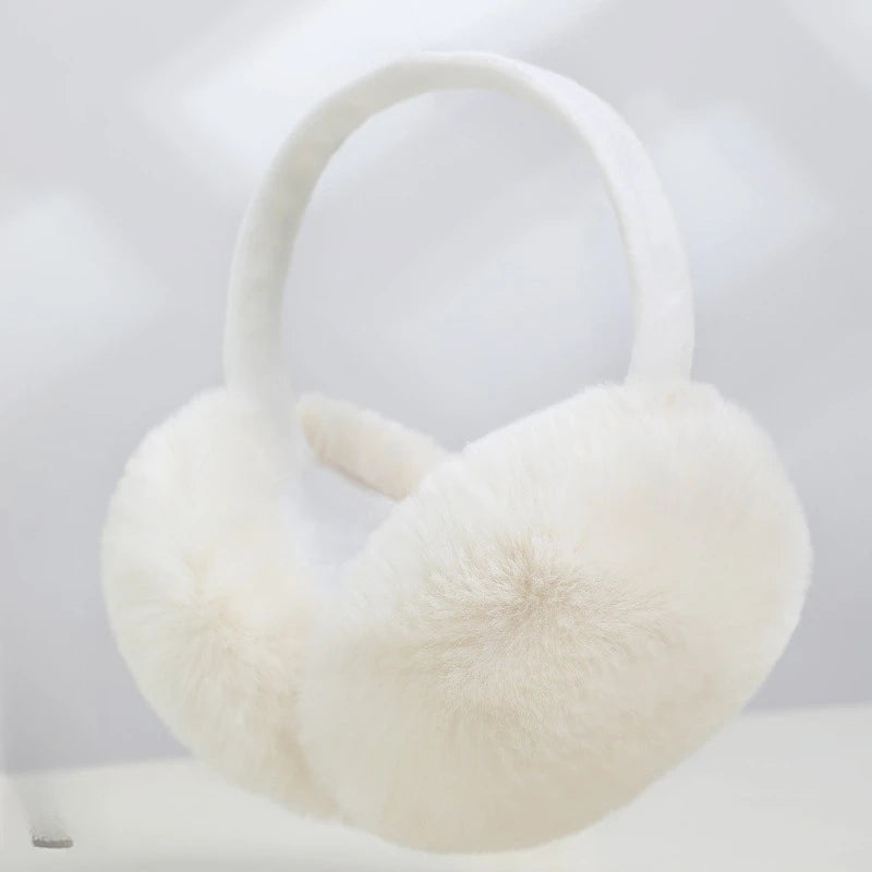 Plush Faux Fur Earmuffs – Winter Ear Warmers for Women Winter Ear Warmers Babs WHITE