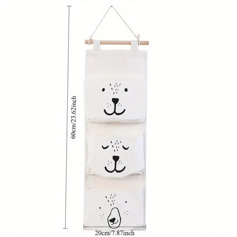 3-Pocket Wall Hanging Organizer Bag – Foldable Storage Hanger Hanging Storage Organizer Babs