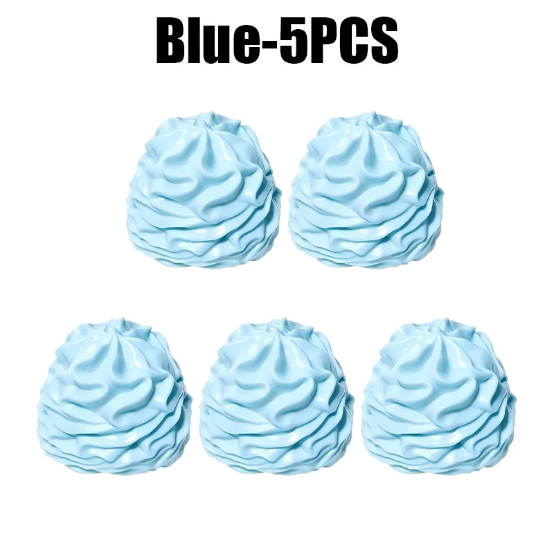 Realistic Cream Squeeze Toy Silicone Fidget Keychain Pendant Squeeze Fidget Keychain Babs Blue 5PCS