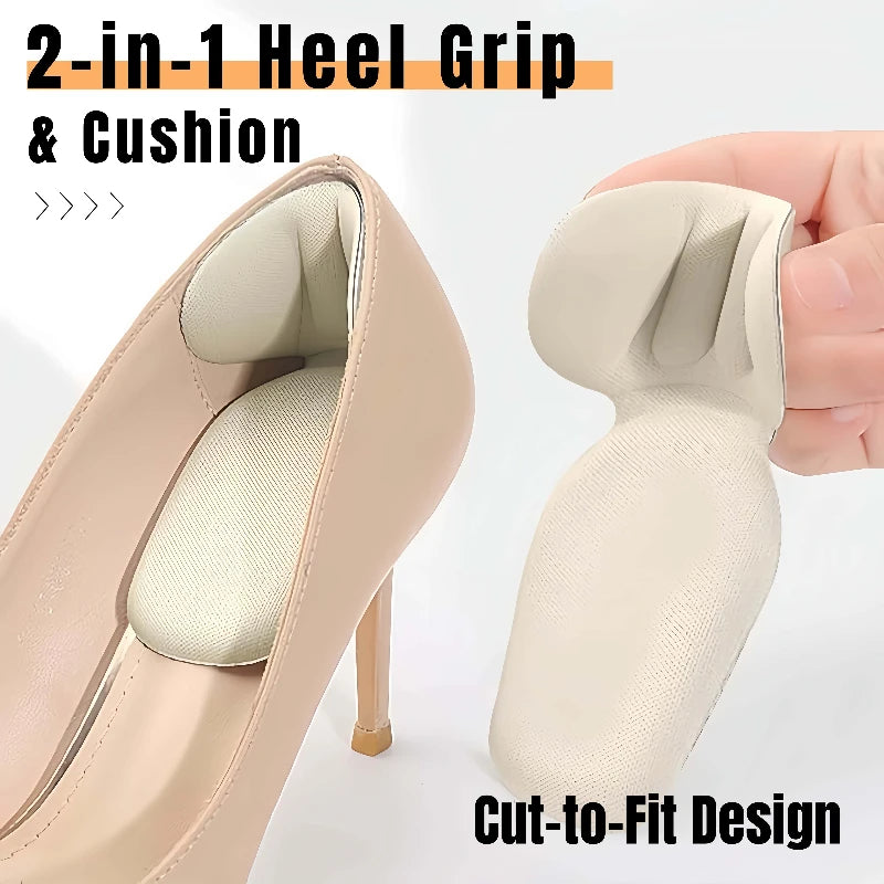 2-in-1 Heel Grip Cushion Pad – Self-Adhesive, Cuttable, No Residue Heel Cushion Pad Babs