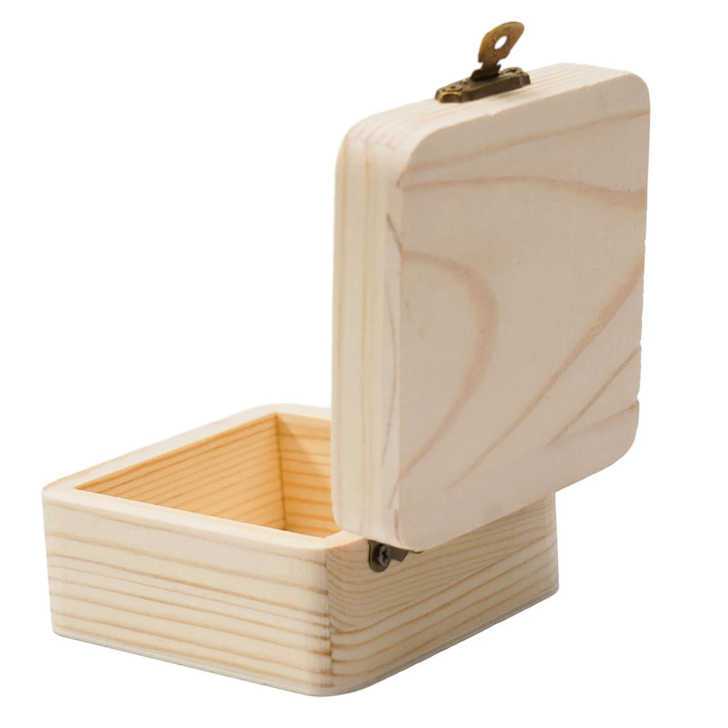 Natural Wood Storage Gift Box 8x8x4.5cm – LEENKEA Wooden Storage Box Babs