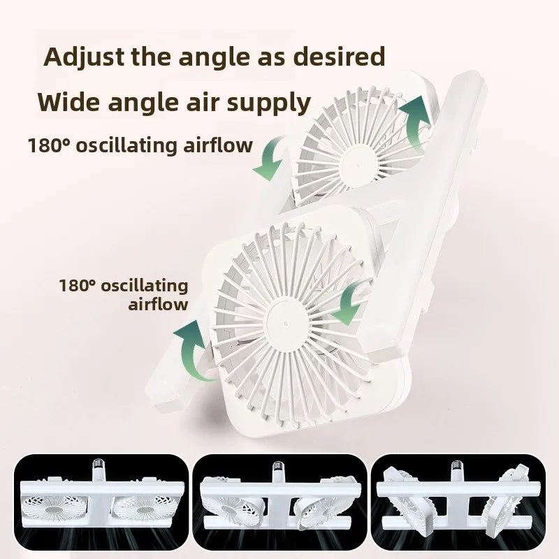 Dual Fan LED Ceiling Light E27 Base – Quiet, Powerful, 200W Ceiling Fan Light Babs